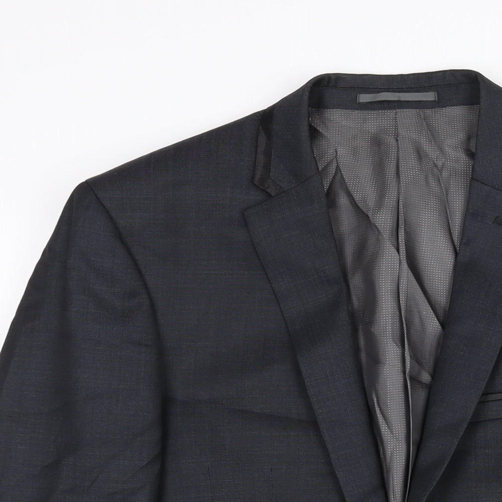 NEXT Mens Grey Wool Jacket Suit Jacket Size 36 Regular