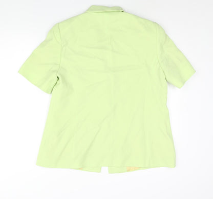 Personal Choice Womens Green Jacket Size 16 Button - Shoulder Pads