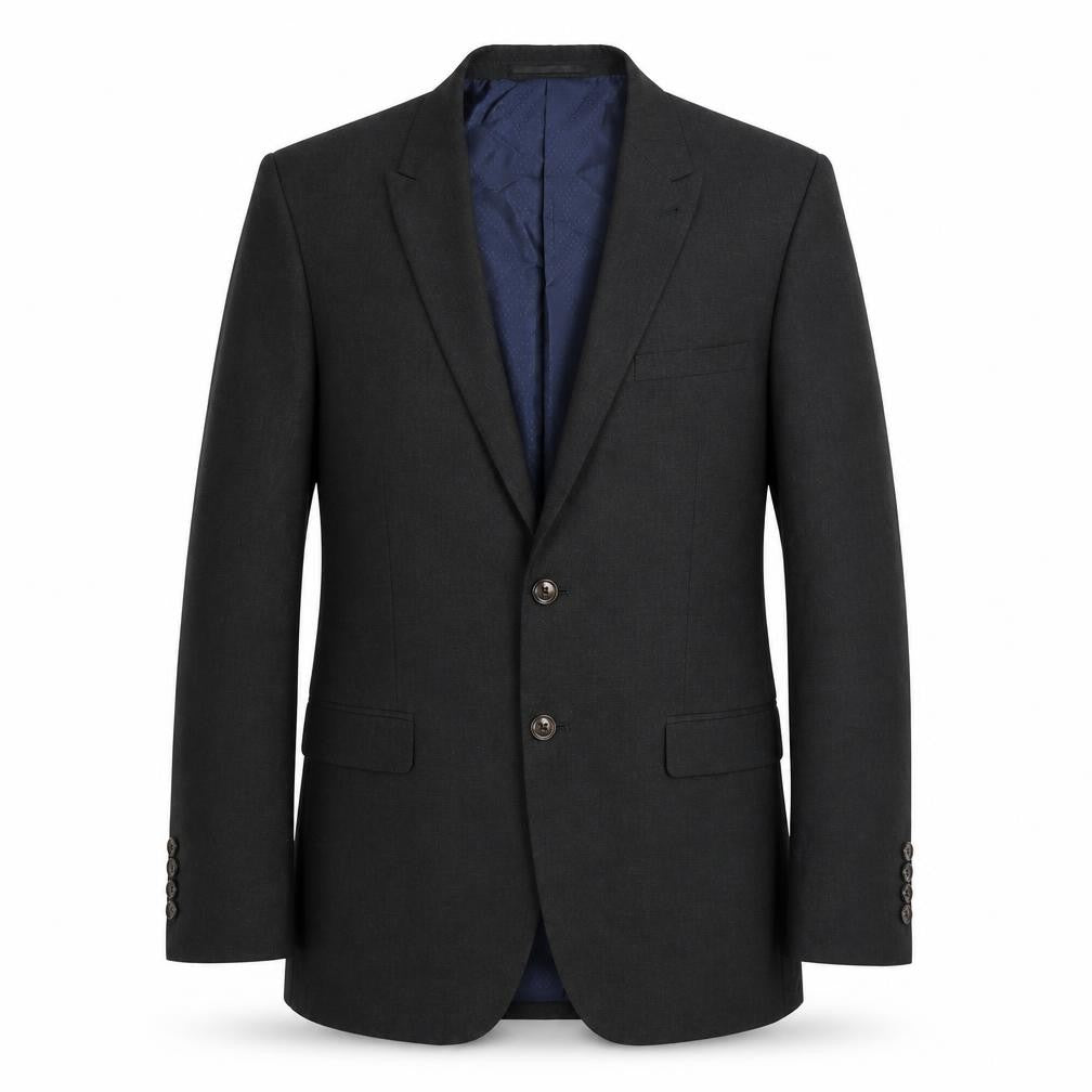 Fellini Mens Black Polyester Jacket Suit Jacket Size 40 Regular