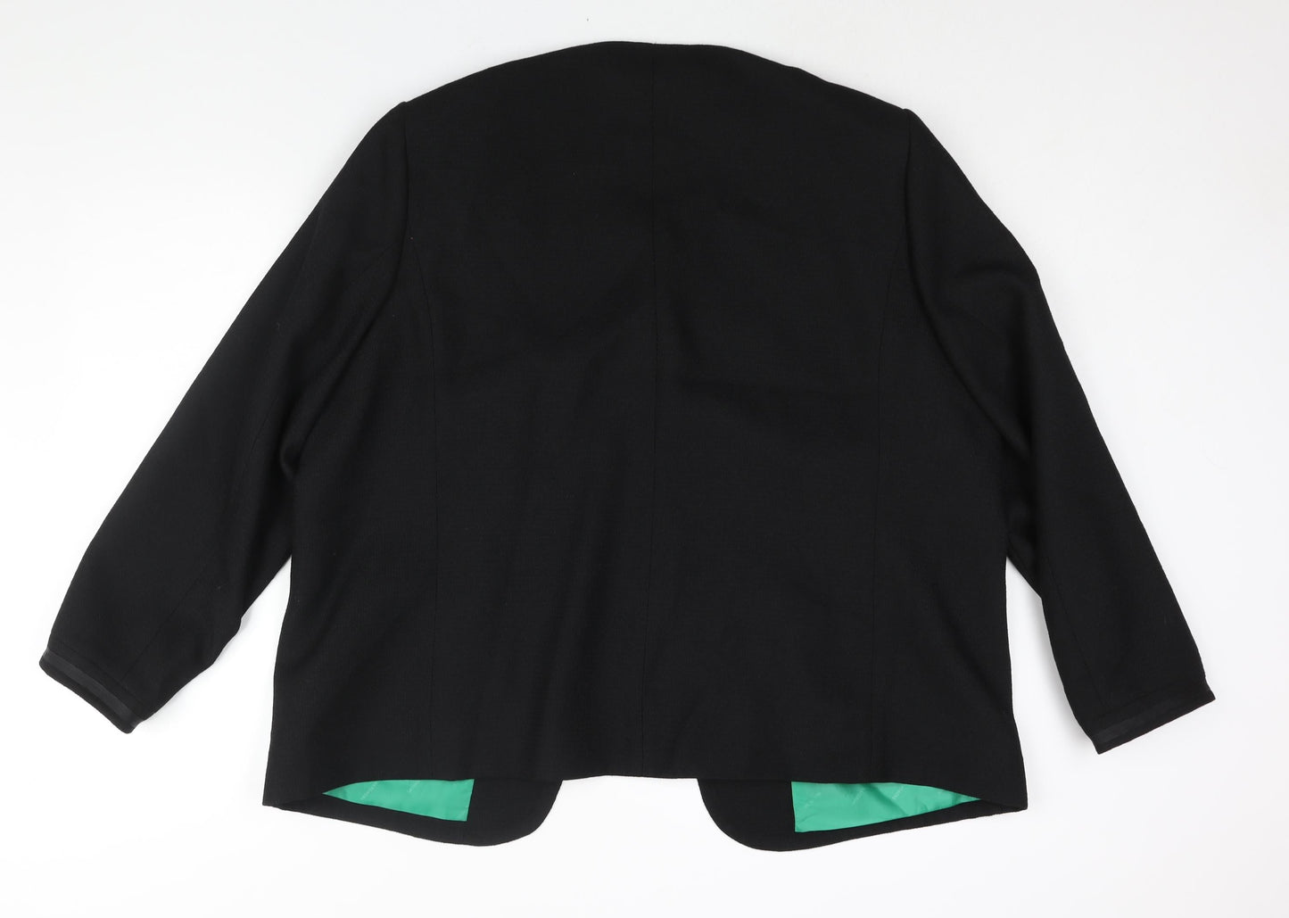 Wardrobe Womens Black Jacket Size 22 Hook & Eye - Textured