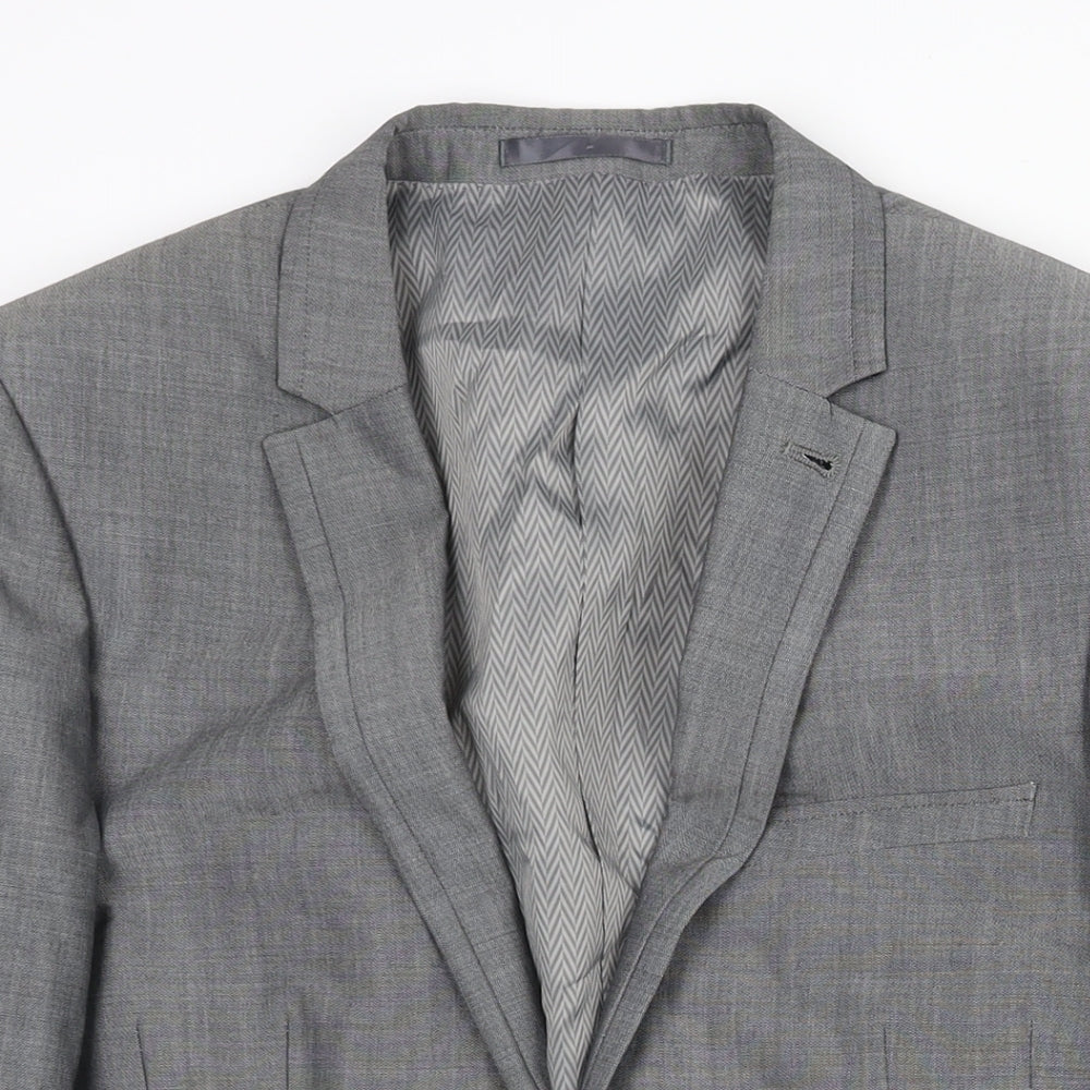 NEXT Mens Grey Wool Jacket Suit Jacket Size 38 Regular