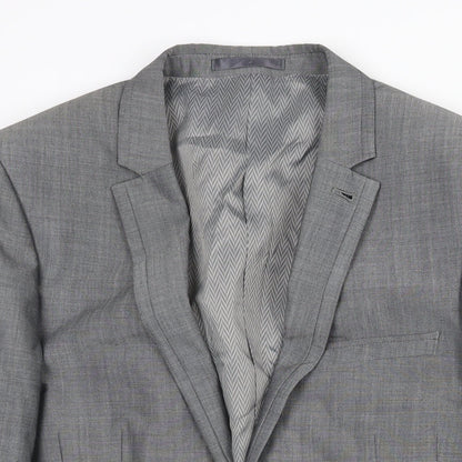 Next Mens Grey Wool Jacket Suit Jacket Size 38 Regular