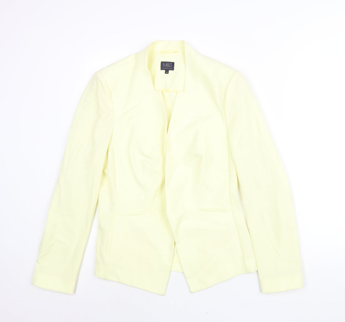 Marks & Spencer Womens Yellow Jacket Blazer Size 14