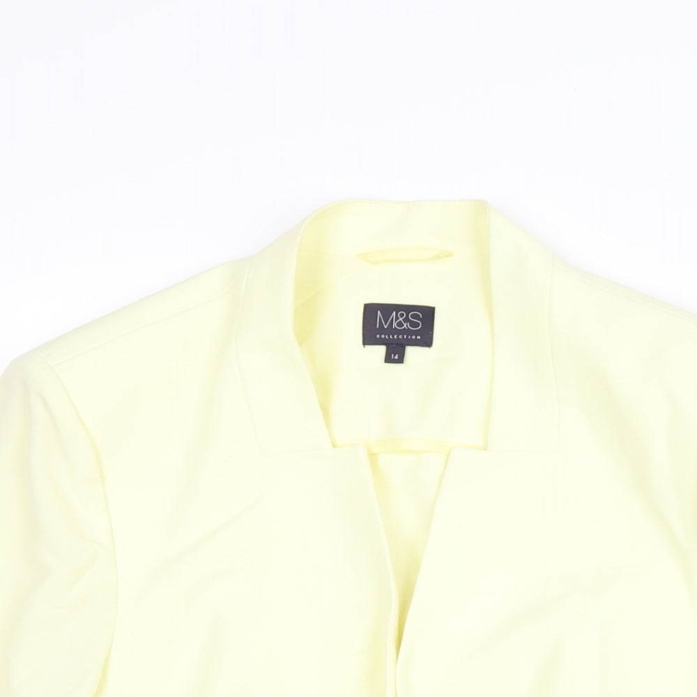 Marks & Spencer Womens Yellow Jacket Blazer Size 14