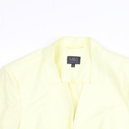 Marks & Spencer Womens Yellow Jacket Blazer Size 14