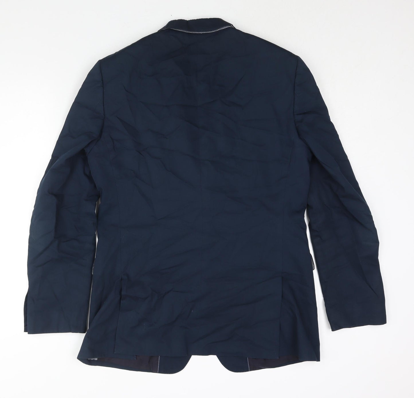 Tessuti Mens Blue Cotton Jacket Blazer Size 40 Regular