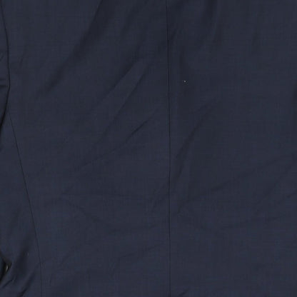 Brand and care label for Autograph men’s blue polyester jacket suit jacket, size 36, regular