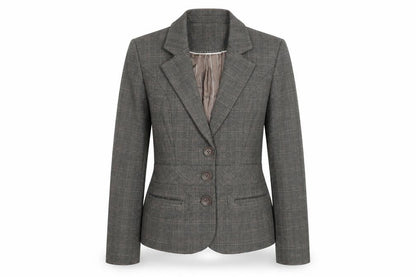 Next Womens Grey Check Polyester Jacket Suit Jacket Size 10