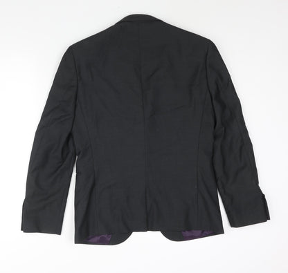 Next Mens Grey Polyester Jacket Suit Jacket Size 38 Regular