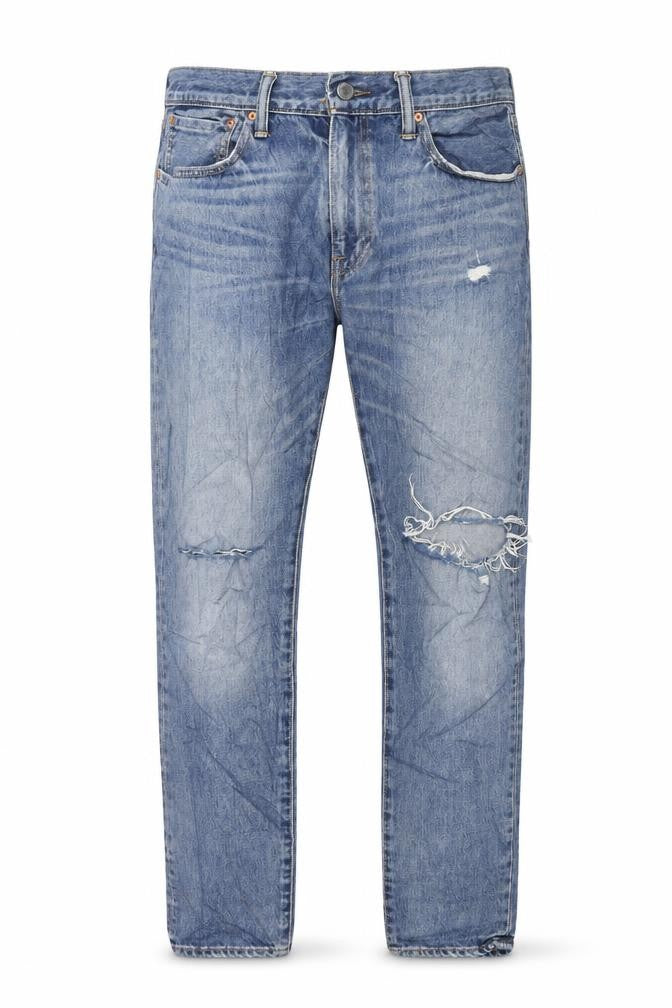 Levi's Mens Blue Cotton Straight Jeans Size 34 in L32 in Regular Zip