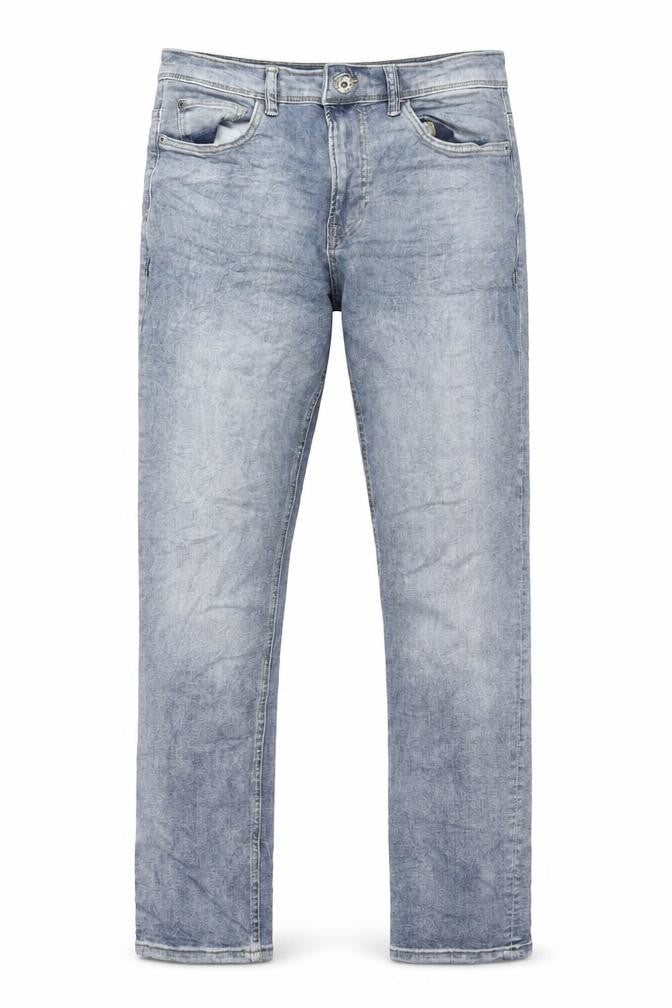 George Mens Blue Cotton Straight Jeans Size 32 in L32 in Regular Zip
