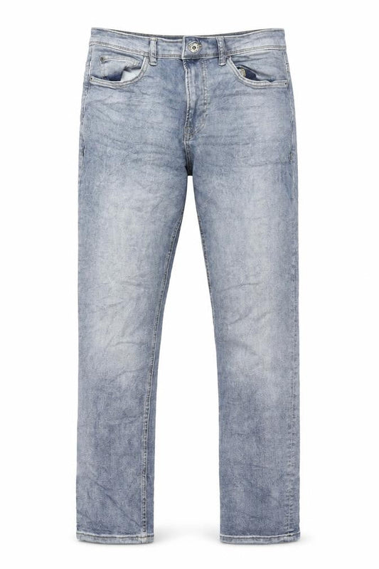 George Mens Blue Cotton Straight Jeans Size 32 in L32 in Regular Zip
