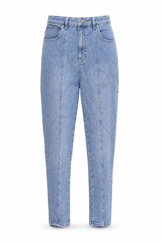 ASOS Womens Blue Cotton Tapered Jeans Size 30 in L30 in Regular Zip - Front Seam Detail