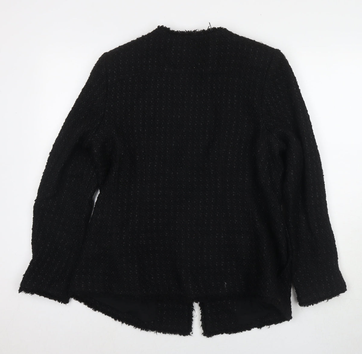 Marks & Spencer Womens Black Jacket Size 14 Hook & Eye