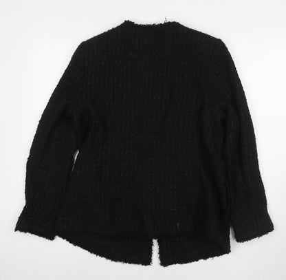Marks & Spencer Womens Black Jacket Size 14 Hook & Eye