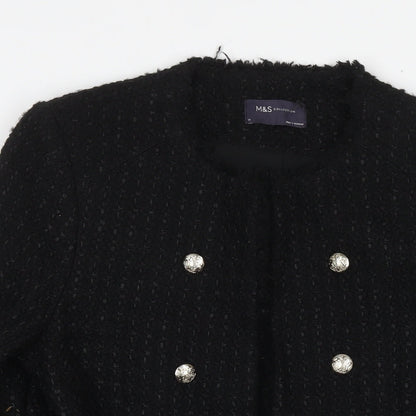 Marks & Spencer Womens Black Jacket Size 14 Hook & Eye