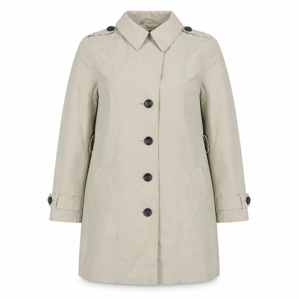 Marks & Spencer Womens Beige Trench Coat Jacket Size 12 Button