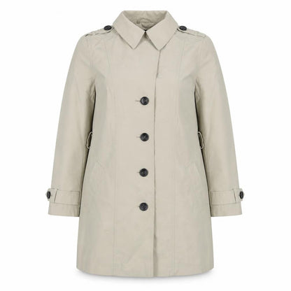 Marks & Spencer Womens Beige Trench Coat Jacket Size 12 Button