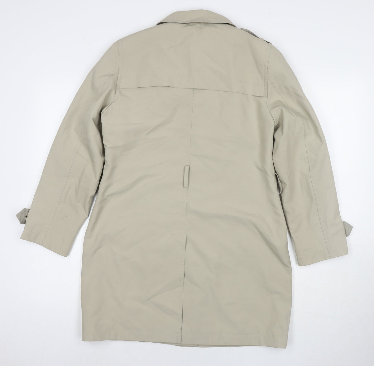 Marks & Spencer Womens Beige Trench Coat Jacket Size 12 Button