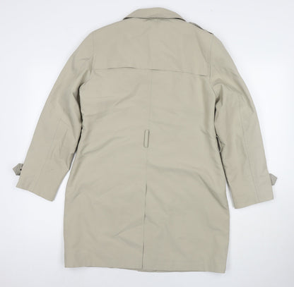 Marks & Spencer Womens Beige Trench Coat Jacket Size 12 Button