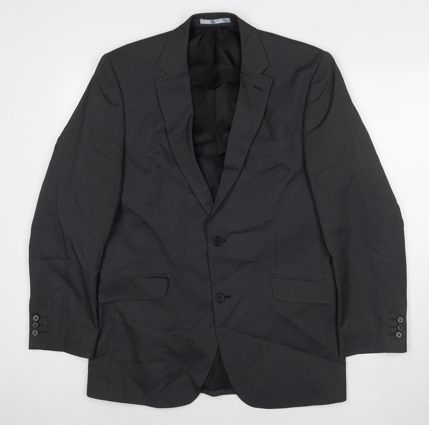 Burton Mens Grey Polyester Jacket Suit Jacket Size 40 Regular