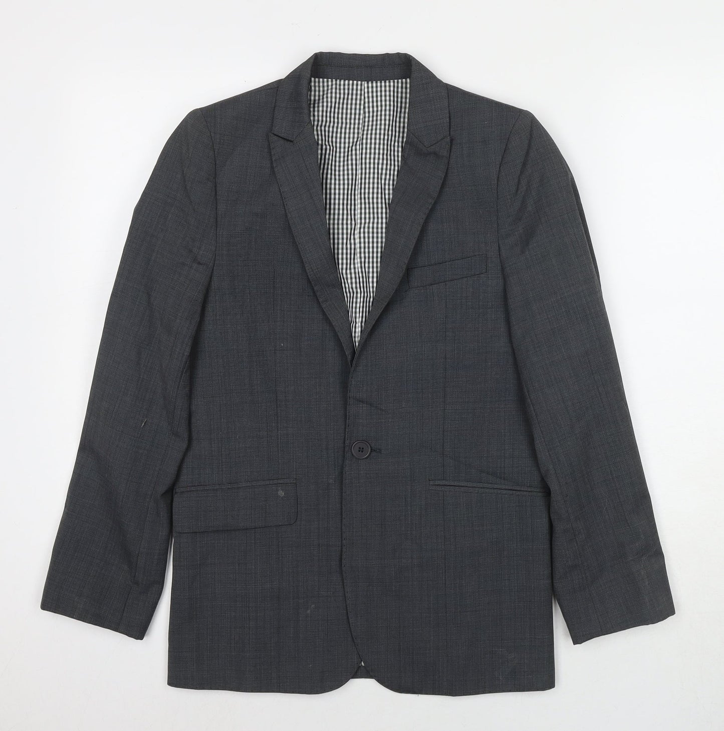 Autograph Boys Grey Jacket Blazer Size 12 Years Button