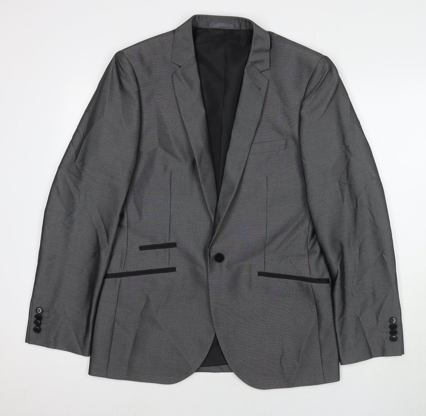 Taylor & Wright Mens Grey Polyester Jacket Suit Jacket Size 40 Regular