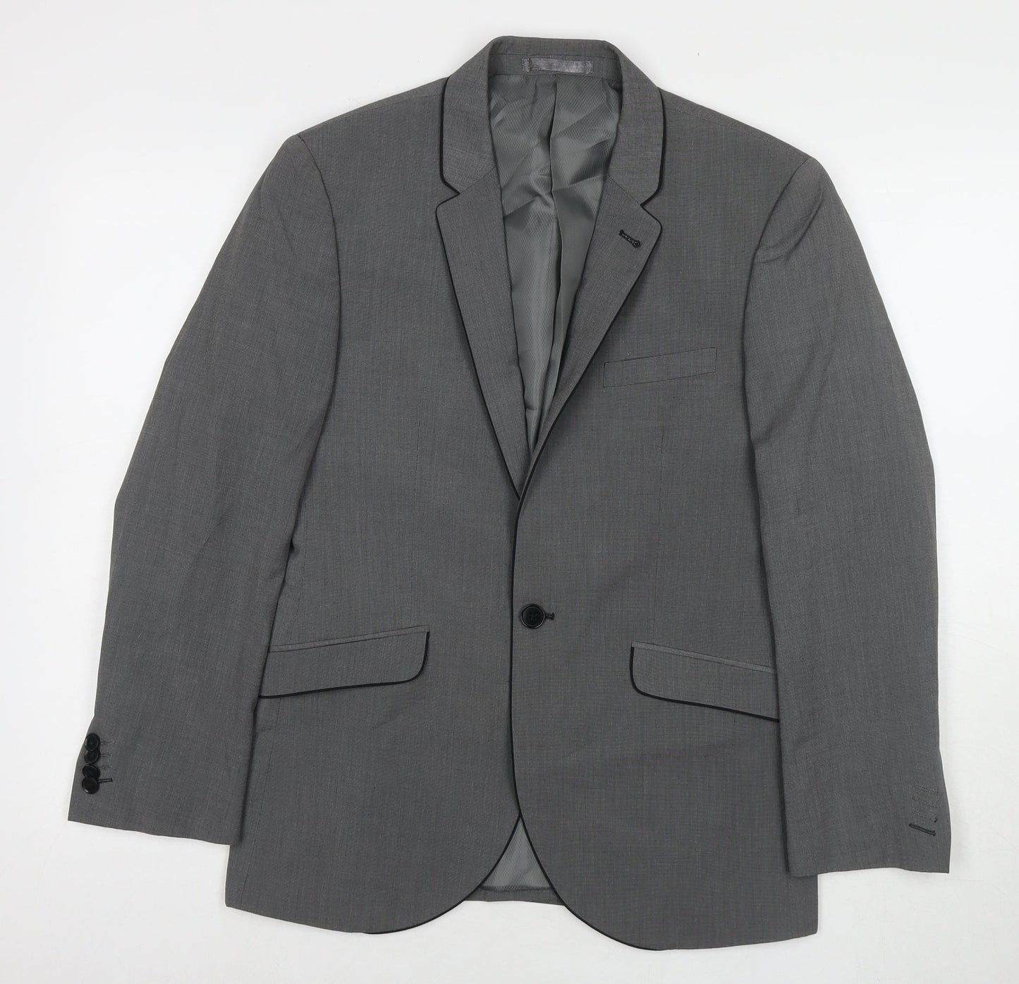 Taylor & Wright Mens Grey Polyester Jacket Suit Jacket Size 36 Regular