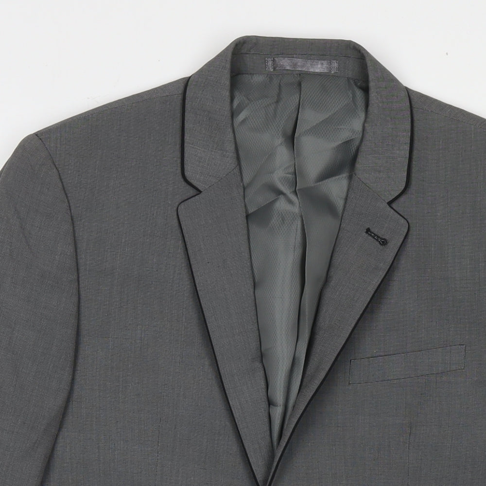 Taylor & Wright Mens Grey Polyester Jacket Suit Jacket Size 36 Regular