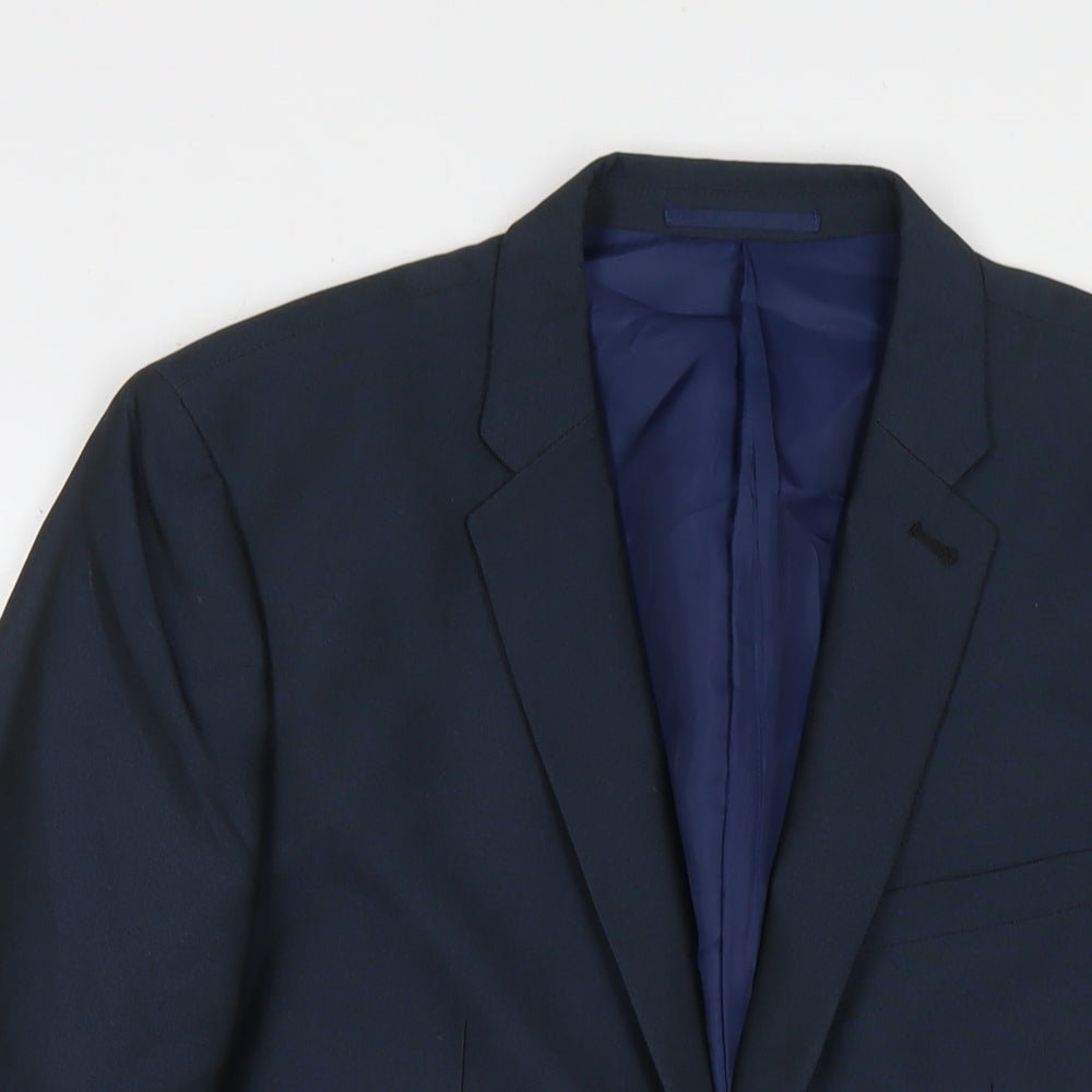 Taylor & Wright Mens Blue Polyester Jacket Suit Jacket Size 40 Regular