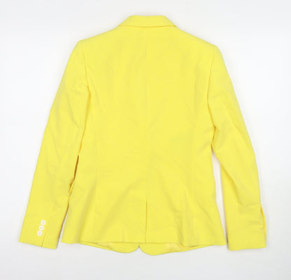 Topshop Womens Yellow Jacket Blazer Size 6 Button