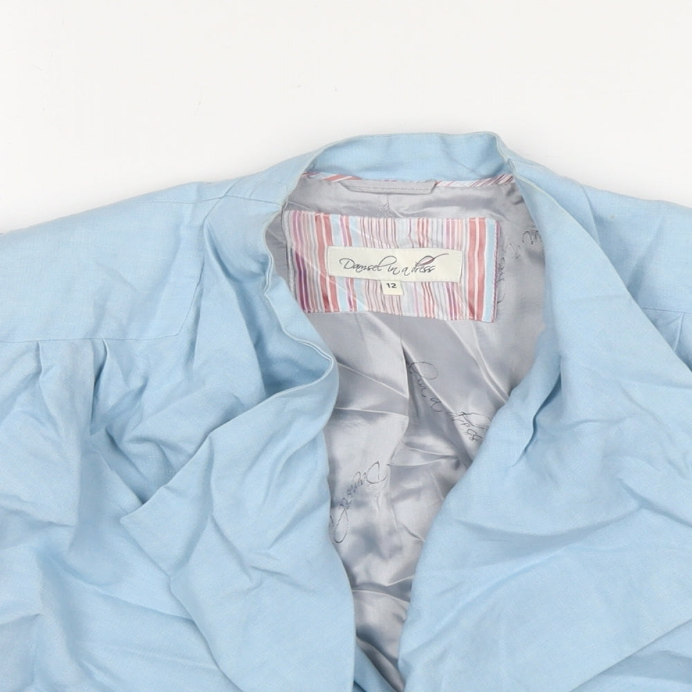Damsel in a Dress Womens Blue Jacket Blazer Size 12