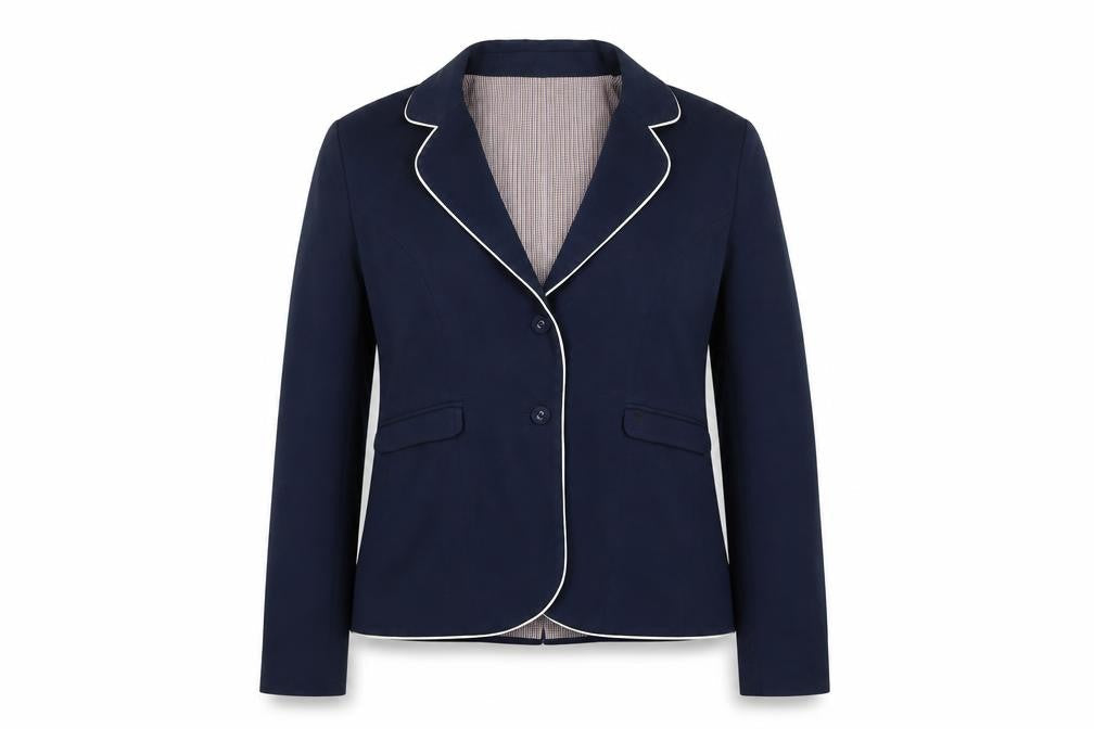 Merc Womens Blue Jacket Blazer Size L Button