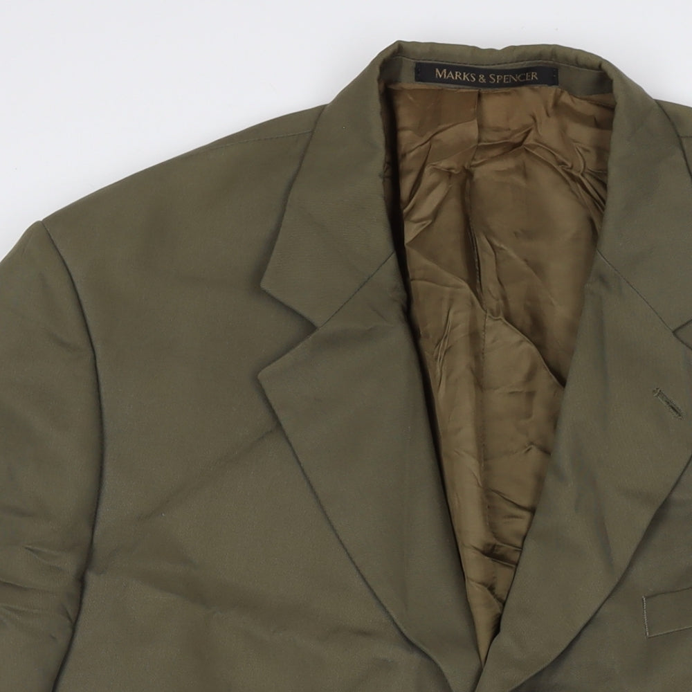 Marks and Spencer Mens Brown Lyocell Jacket Suit Jacket Size 44 Regular
