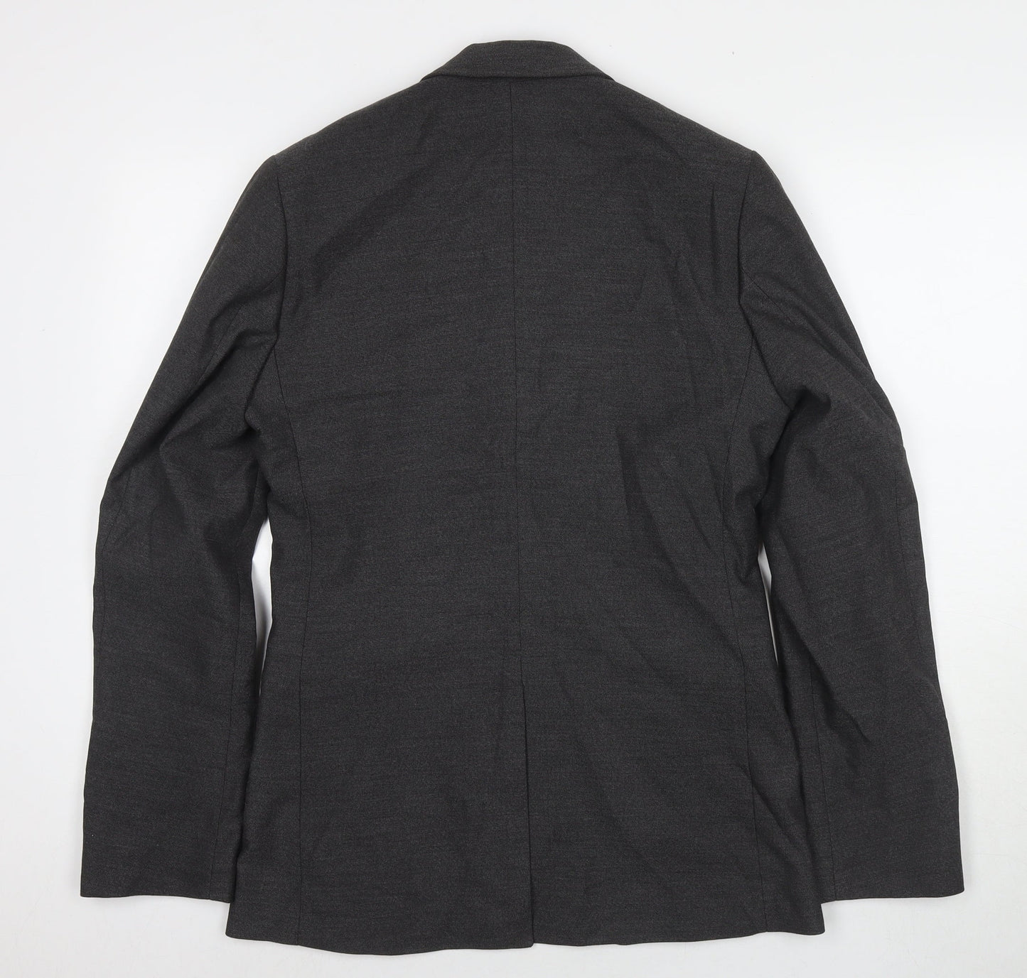 New Look Mens Grey Polyester Jacket Suit Jacket Size 38 Regular