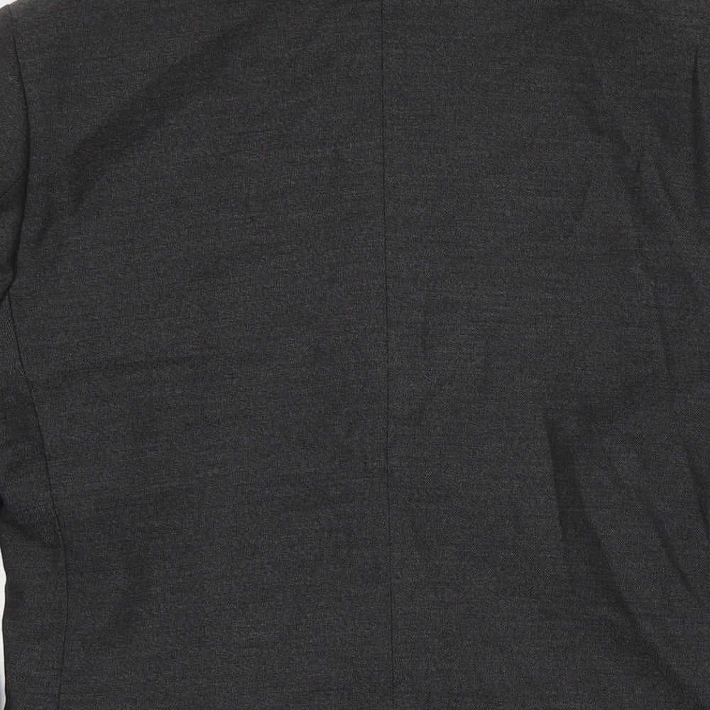 New Look Mens Grey Polyester Jacket Suit Jacket Size 38 Regular