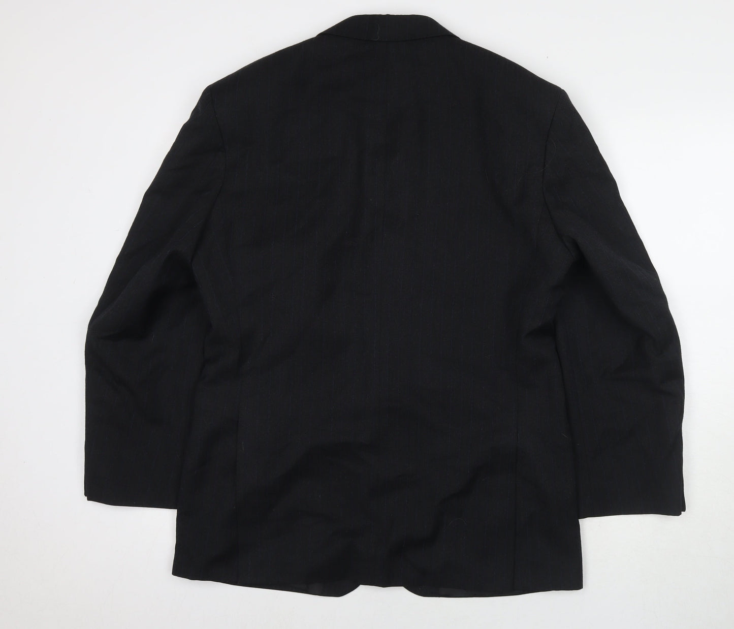 Marks and Spencer Mens Black Polyester Jacket Suit Jacket Size 40 Regular