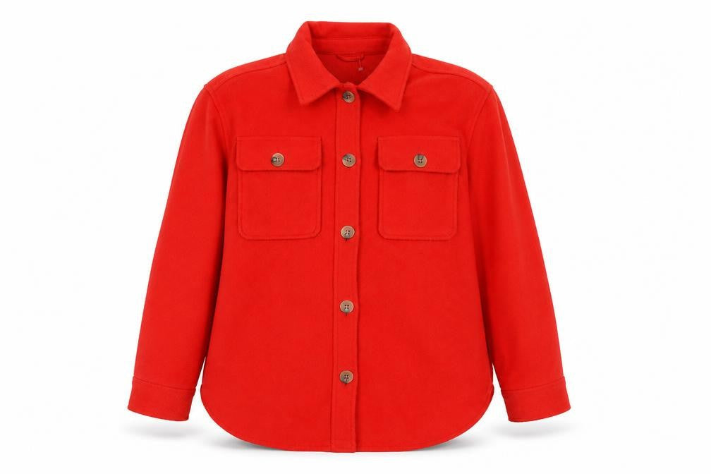Marks & Spencer Womens Red Overcoat Coat Size 14 Button