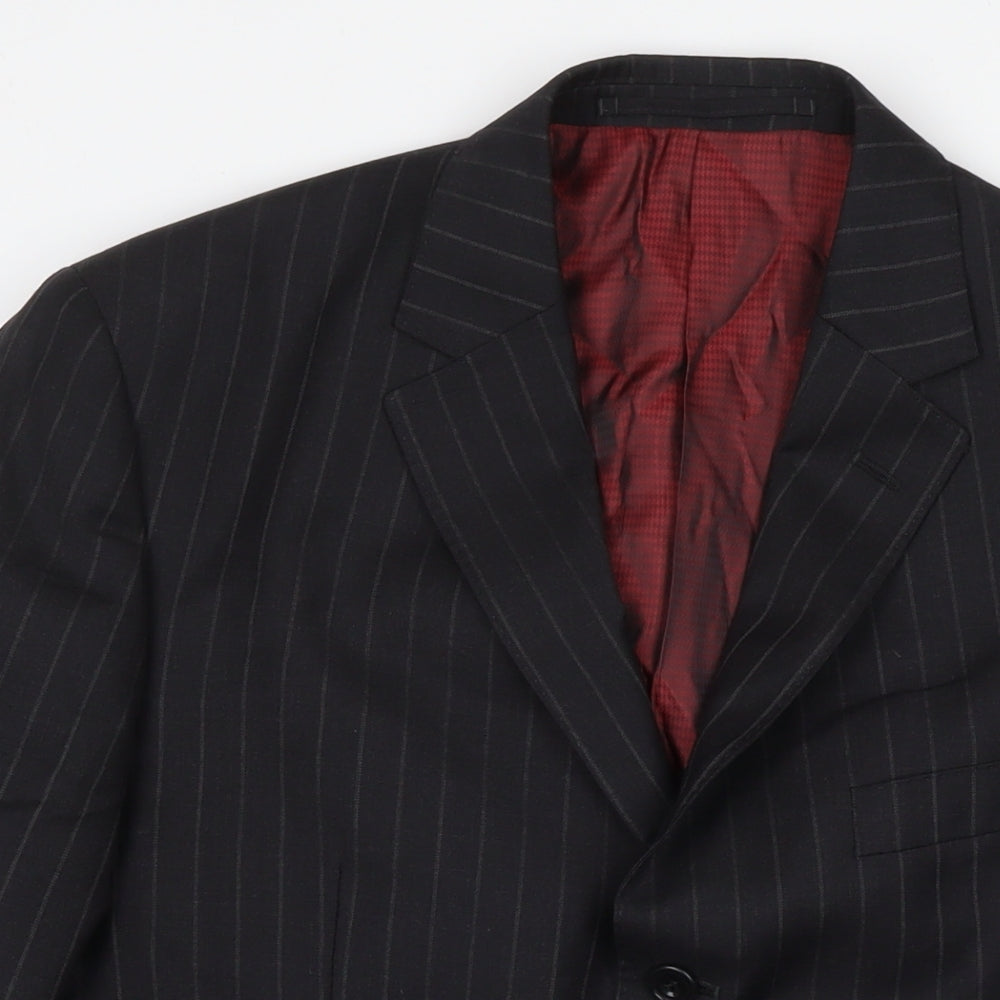 Marks and Spencer Mens Black Wool Jacket Suit Jacket Size 42 Regular