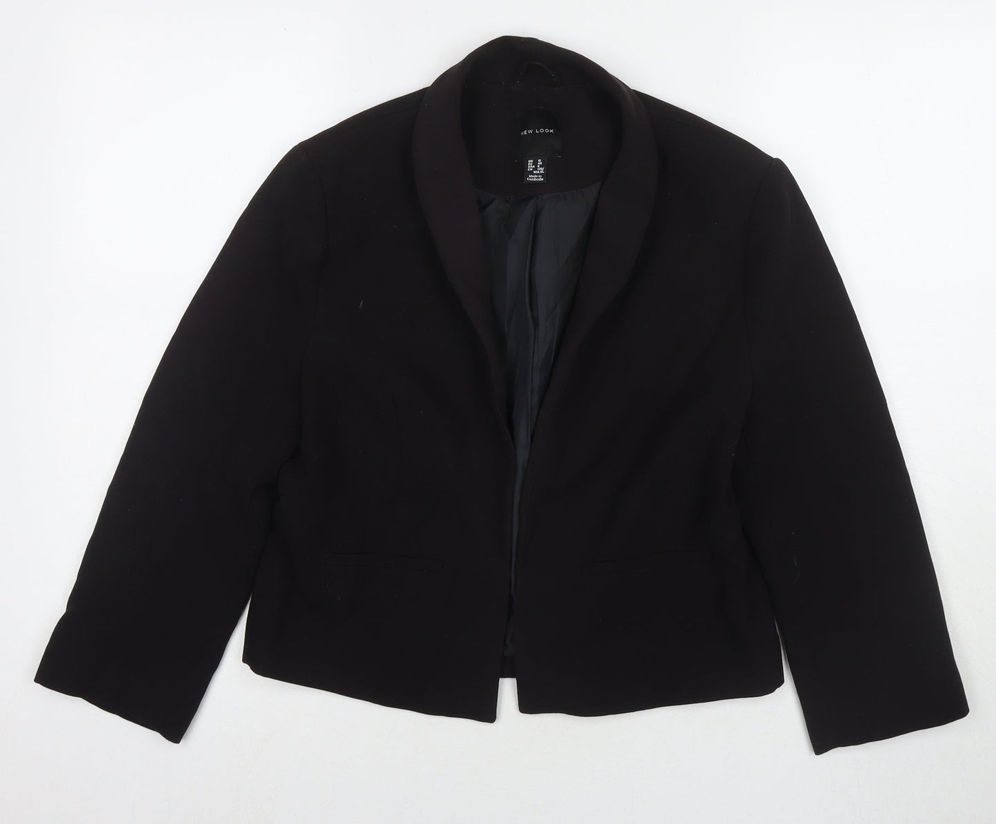 New Look Womens Black Jacket Blazer Size 12