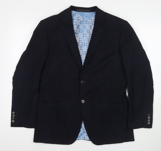 Marks and Spencer Mens Blue Wool Jacket Suit Jacket Size 38 Regular
