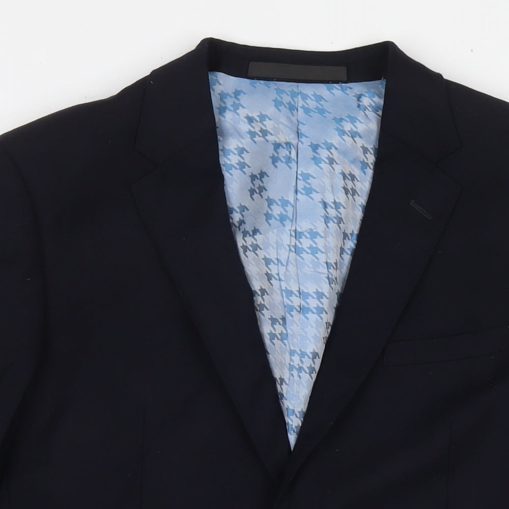 Marks and Spencer Mens Blue Wool Jacket Suit Jacket Size 38 Regular
