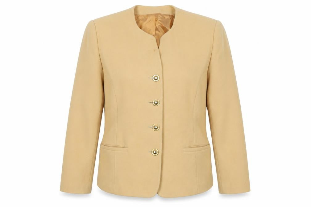 St Michael Womens Beige Pea Coat Coat Size 16 Button