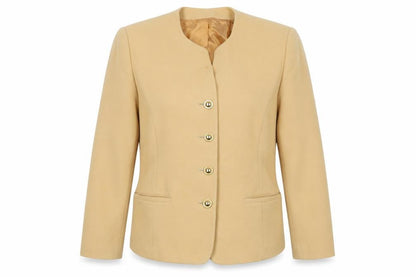 St Michael Womens Beige Pea Coat Coat Size 16 Button