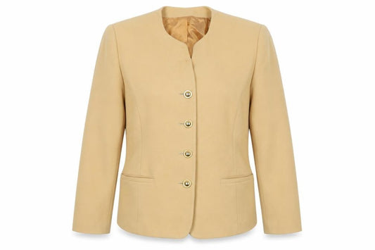 St Michael Womens Beige Pea Coat Coat Size 16 Button