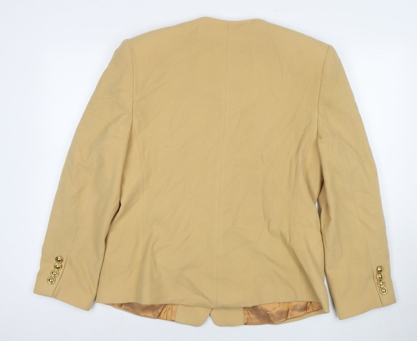 St Michael Womens Beige Pea Coat Coat Size 16 Button
