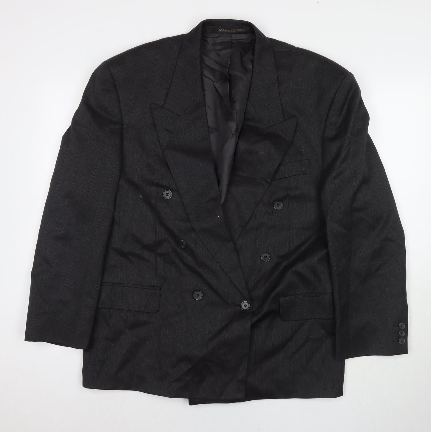 Marks and Spencer Mens Grey Polyester Jacket Suit Jacket Size 44 Regular