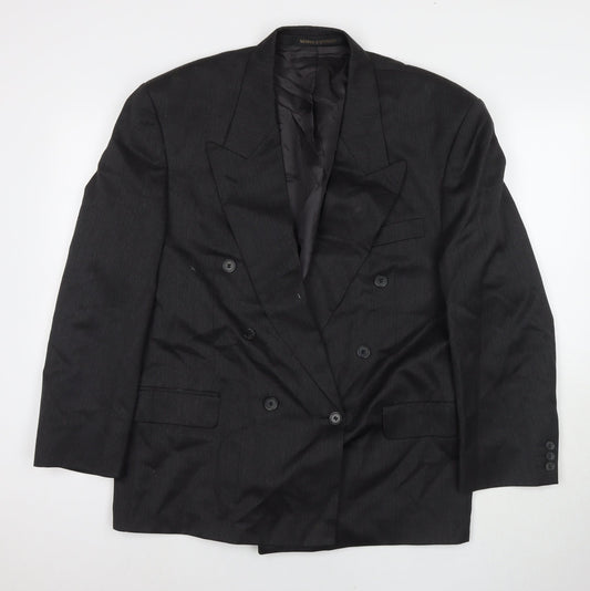 Marks and Spencer Mens Grey Polyester Jacket Suit Jacket Size 44 Regular