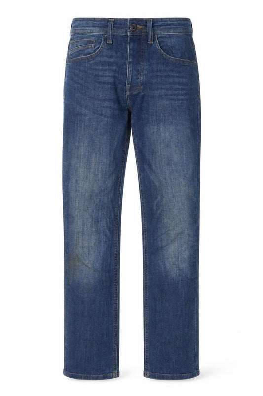 Denim & Co. Mens Blue Cotton Straight Jeans Size 30 in L32 in Regular Zip