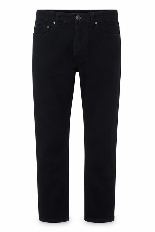 Denim & Co. Mens Black Cotton Straight Jeans Size 28 in L32 in Regular Zip